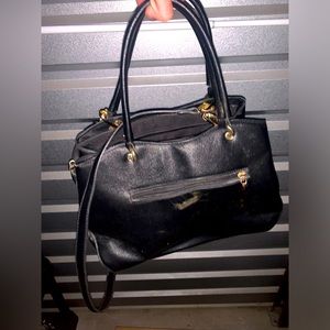 Black leather purse